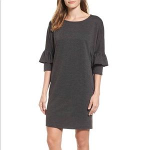 Bobeau Petite Ruffle Sleeve Tunic Dress
